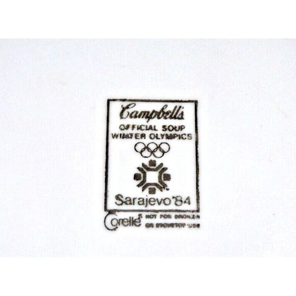Rare Corelle 1984 Winter Olympics Sports Sarajevo Bowl Dish Campbells Kids VTG - Picture 3 of 4